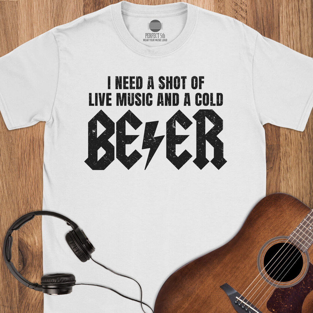 Shot of Rock & Cold Beer T-Shirt