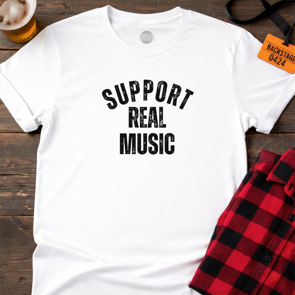 SUPPORT REAL MUSIC T-SHIRT