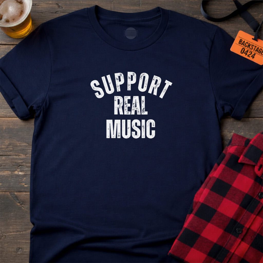 SUPPORT REAL MUSIC T-SHIRT