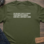 BIRTHDAY CARD VIBES T-SHIRT