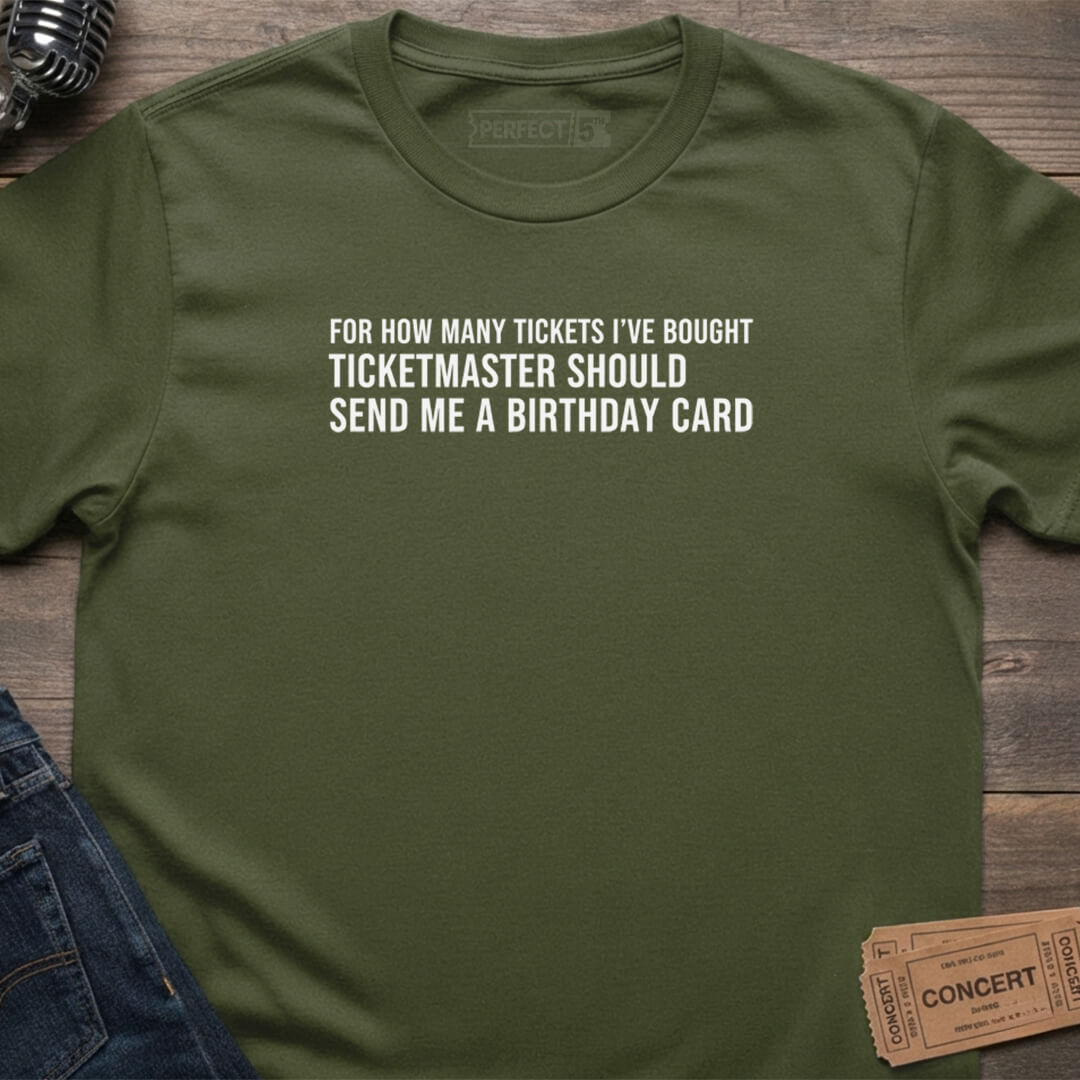BIRTHDAY CARD VIBES T-SHIRT