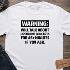 CONCERT WARNING T-SHIRT