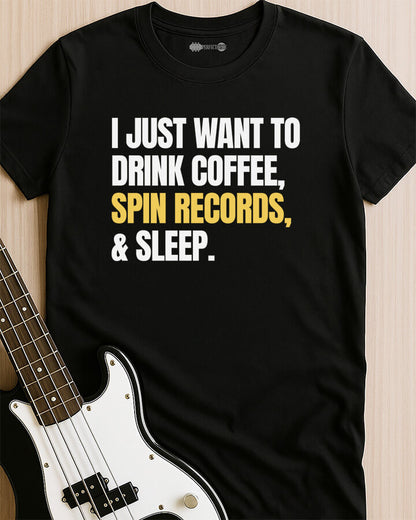 Coffee, Records & Sleep T-Shirt