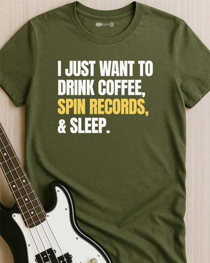 Coffee, Records & Sleep T-Shirt