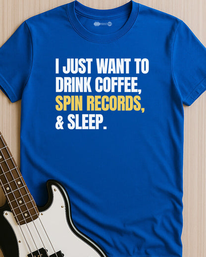 Coffee, Records & Sleep T-Shirt