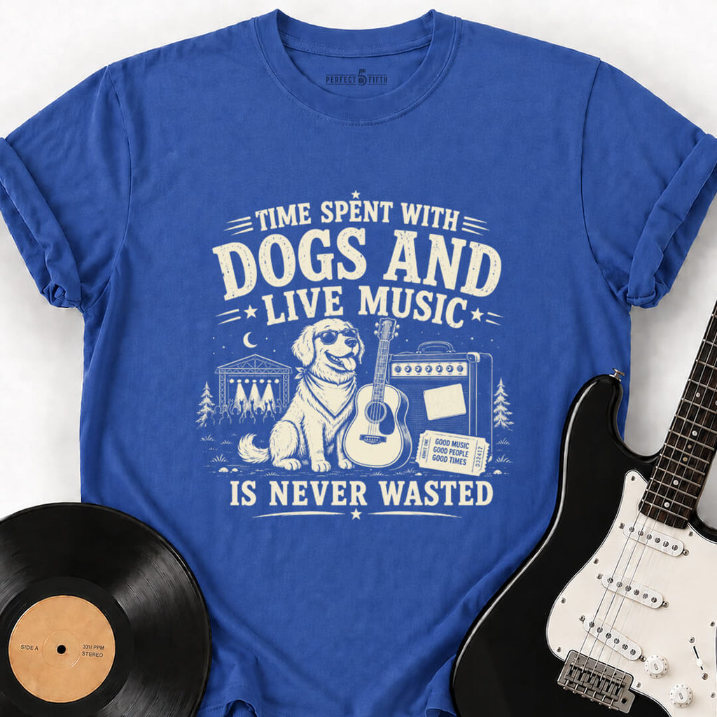DOGS AND LIVE MUSIC T-SHIRT