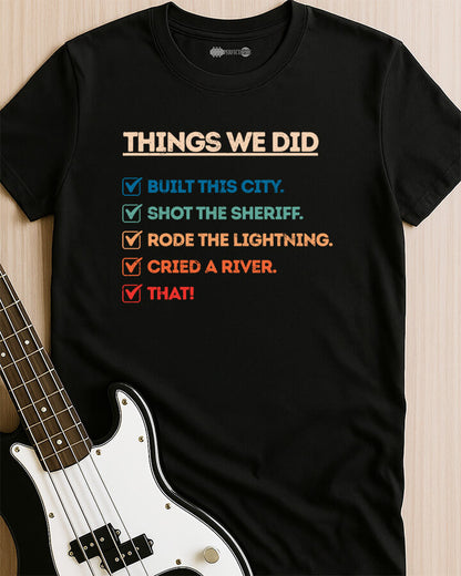 Greatest Hits Checklist T-Shirt