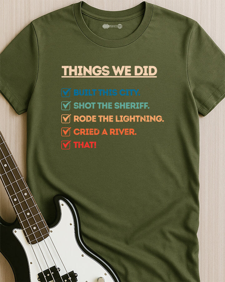 Greatest Hits Checklist T-Shirt
