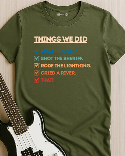Greatest Hits Checklist T-Shirt
