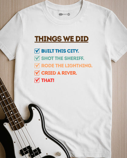 Greatest Hits Checklist T-Shirt