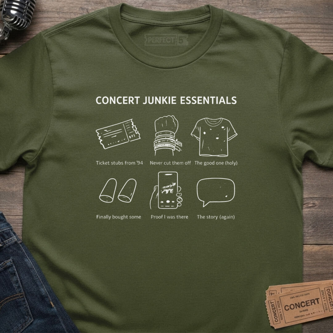 CONCERT JUNKIE ESSENTIALS T-SHIRT