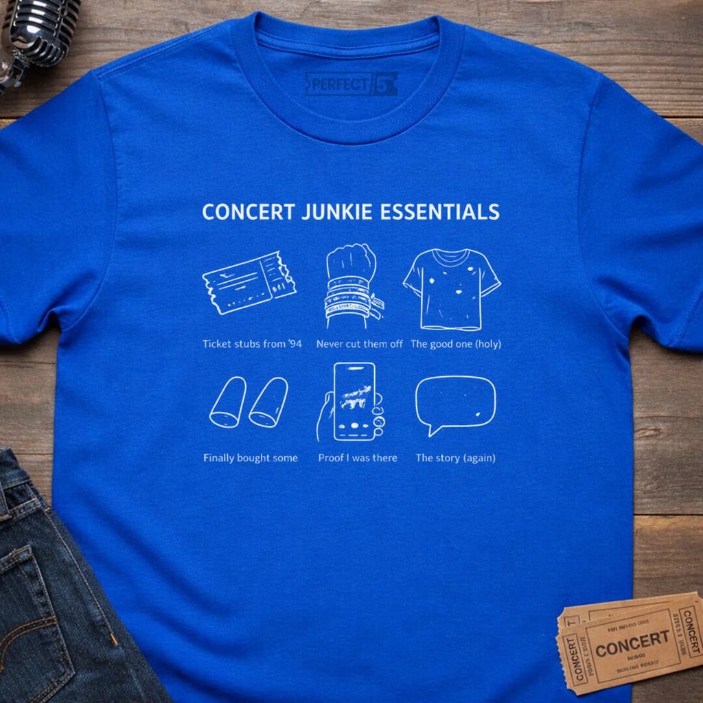 CONCERT JUNKIE ESSENTIALS T-SHIRT