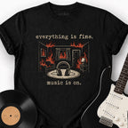 MUSIC IS ON T-SHIRT