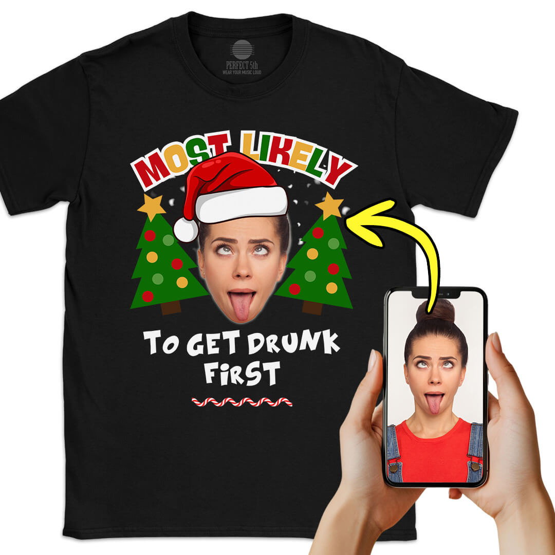 Most Likely Custom Face Christmas T-Shirt