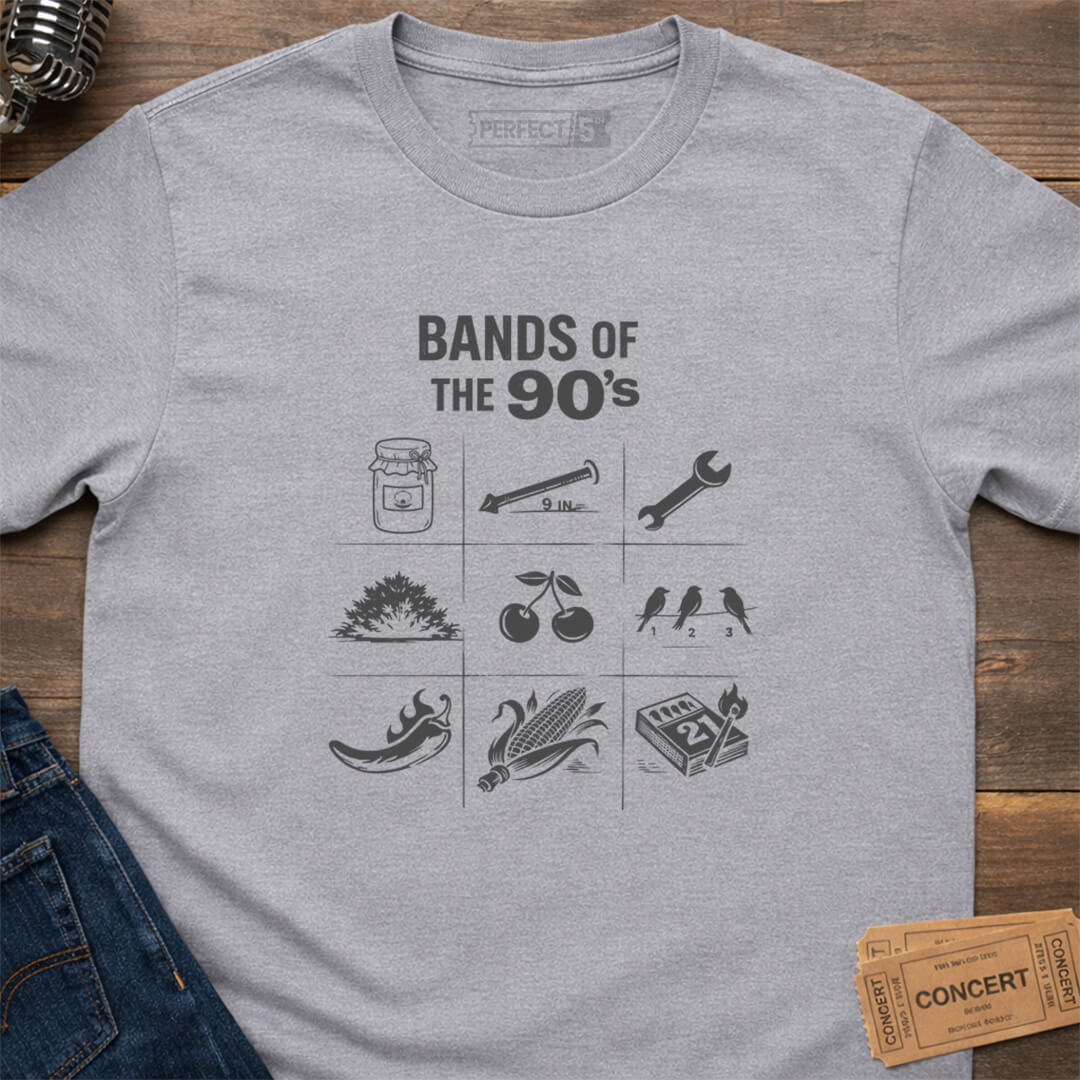 NINETIES BAND PUZZLE T-SHIRT