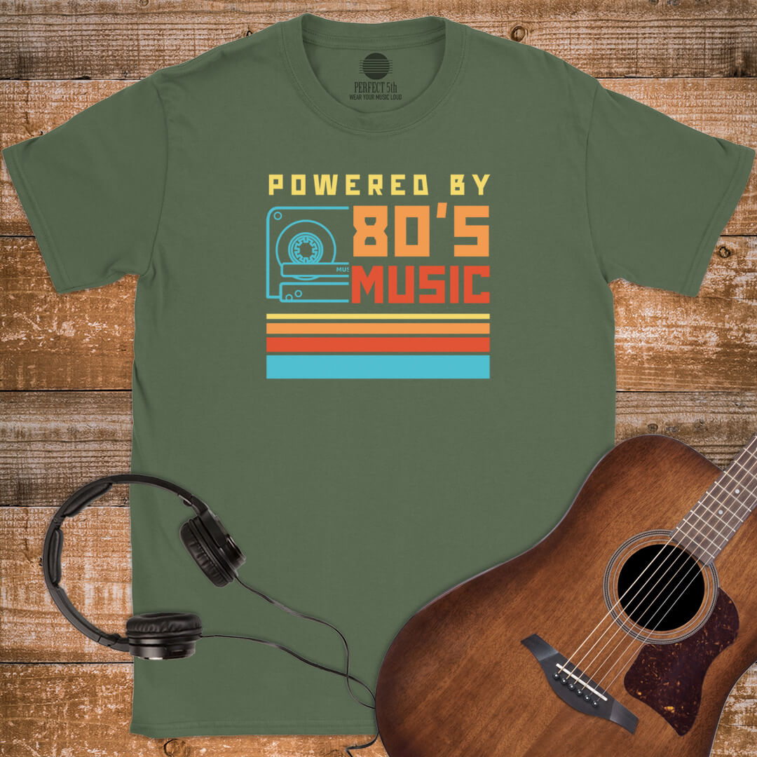 POWERED BY 80S T-SHIRT