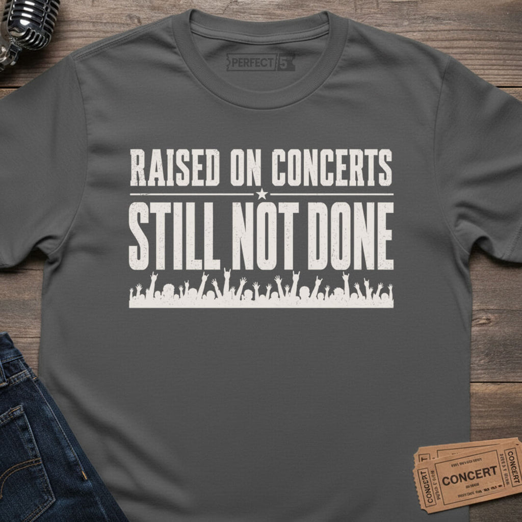 RAISED ON CONCERTS T-SHIRT