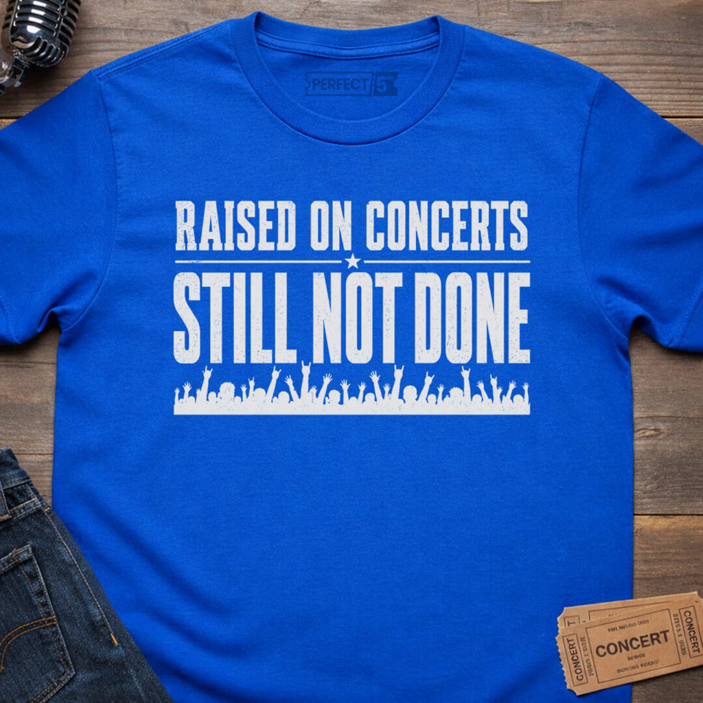 RAISED ON CONCERTS T-SHIRT