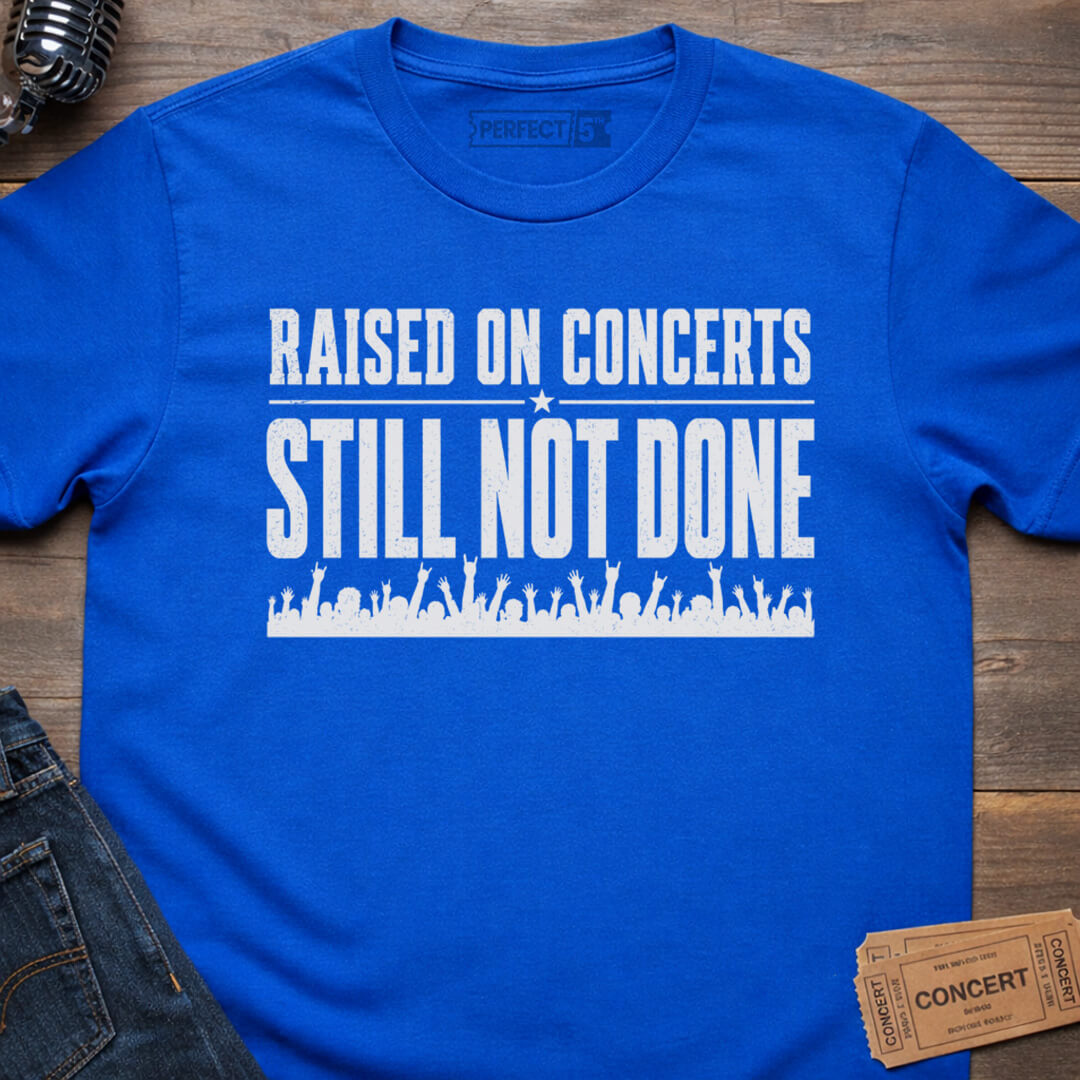 RAISED ON CONCERTS T-SHIRT