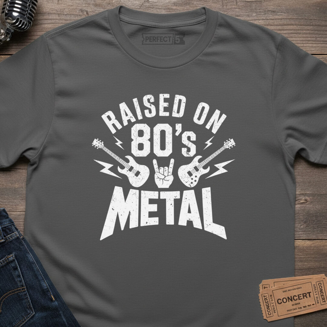 RAISED ON METAL T-SHIRT