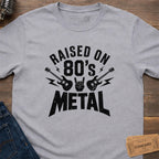 RAISED ON METAL T-SHIRT