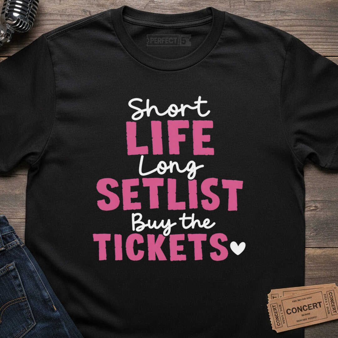 SHORT LIFE SETLIST T-SHIRT