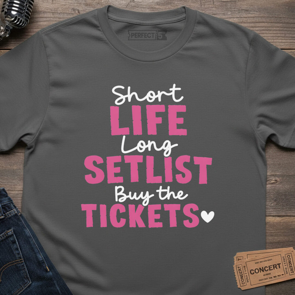 SHORT LIFE SETLIST T-SHIRT