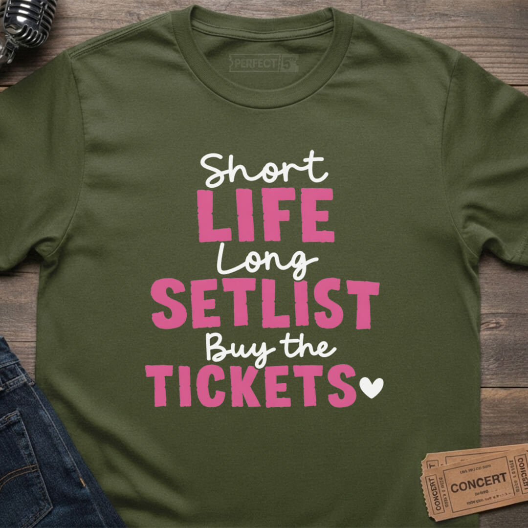 SHORT LIFE SETLIST T-SHIRT
