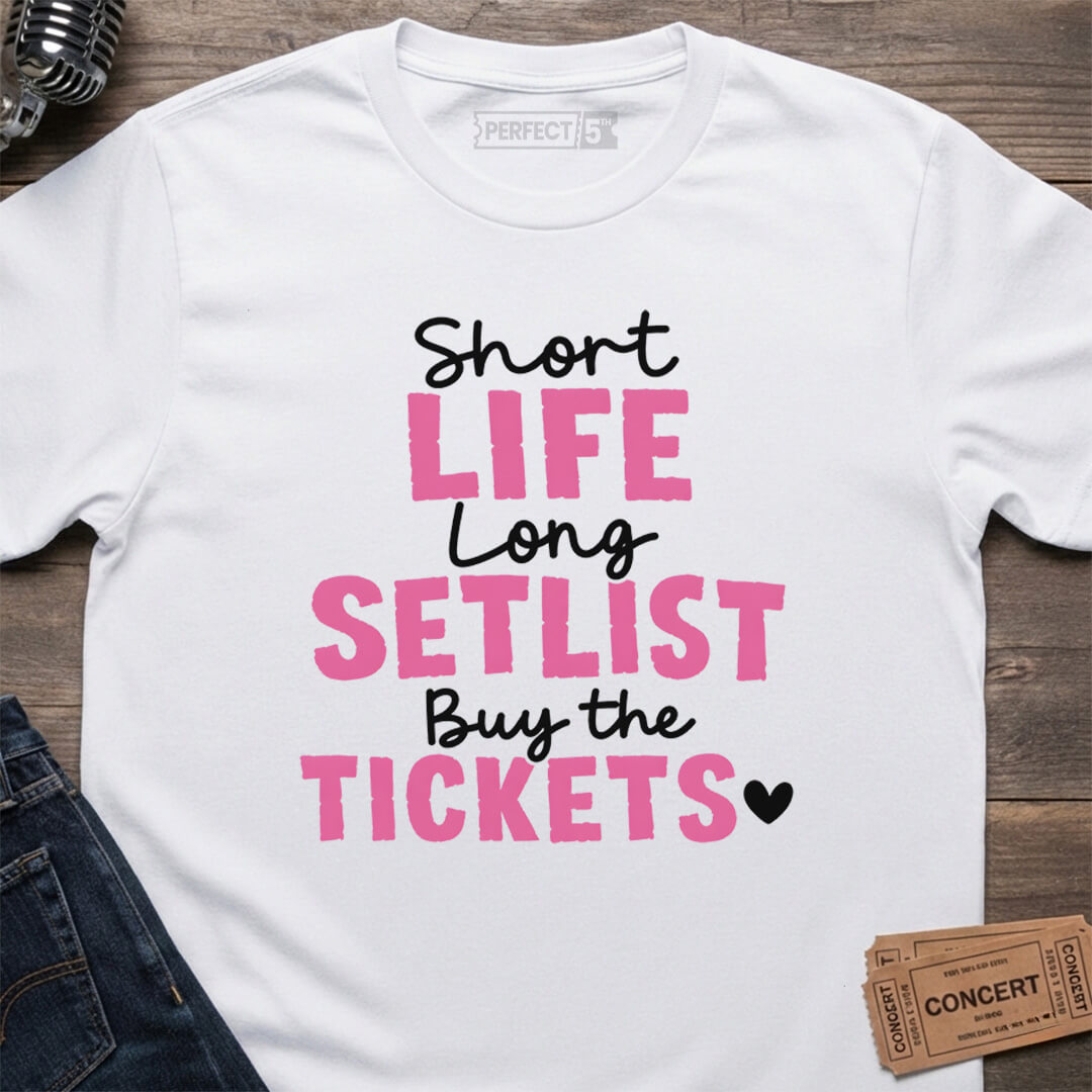 SHORT LIFE SETLIST T-SHIRT