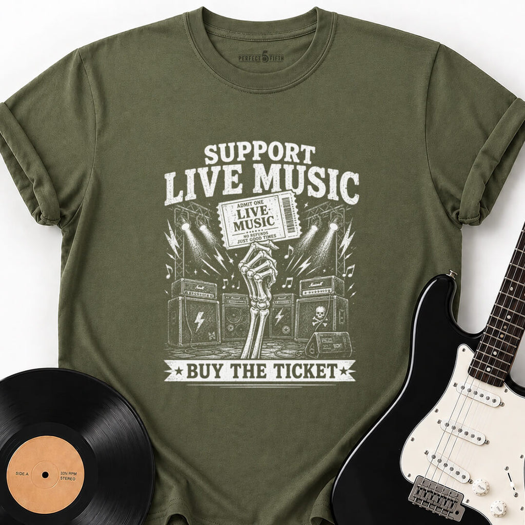 SUPPORT LIVE MUSIC T-SHIRT