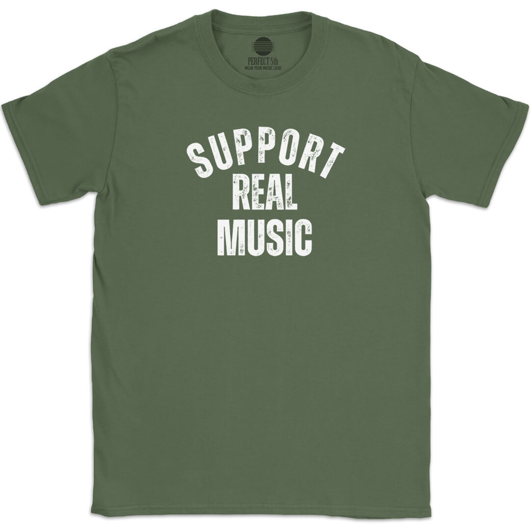 SUPPORT REAL MUSIC T-SHIRT