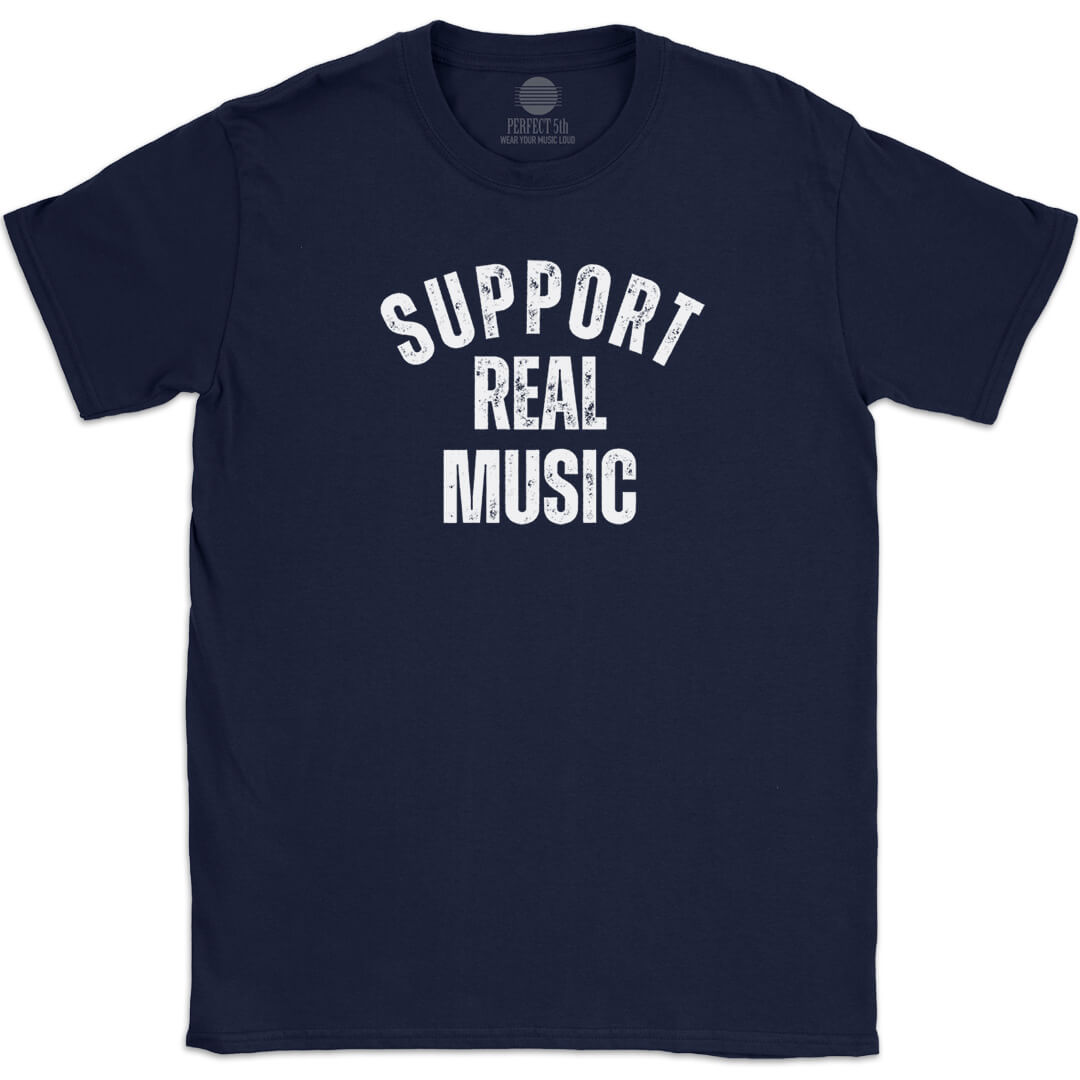 SUPPORT REAL MUSIC T-SHIRT
