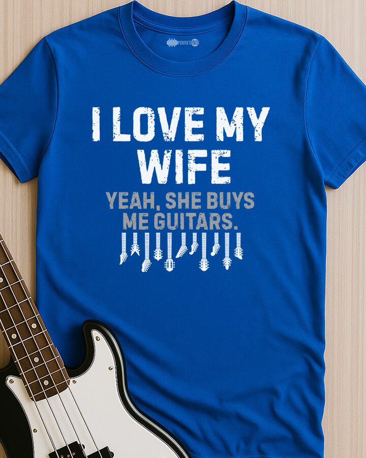 She Buys Me Guitars T-Shirt