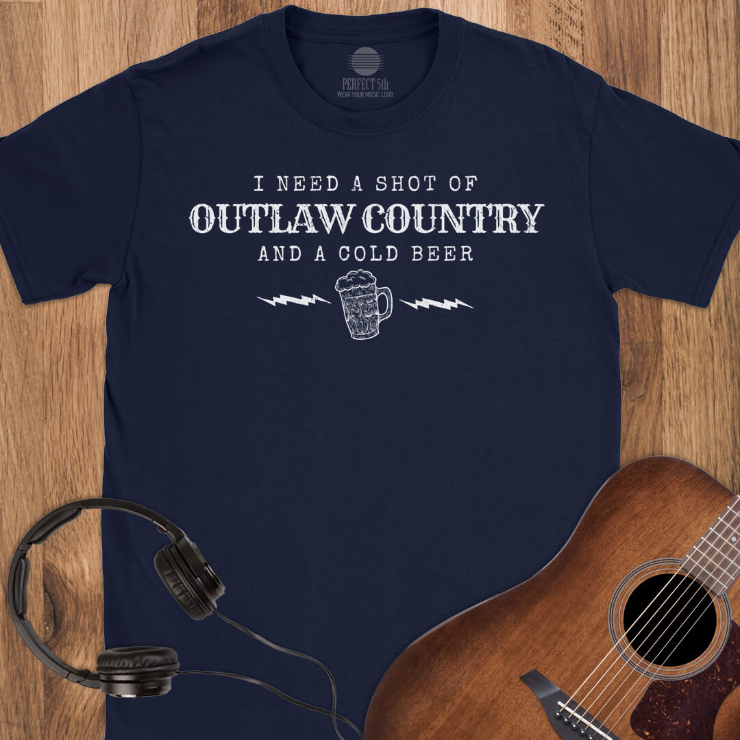 Shot of Outlaw Country T-Shirt
