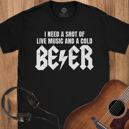 Shot of Rock & Cold Beer T-Shirt