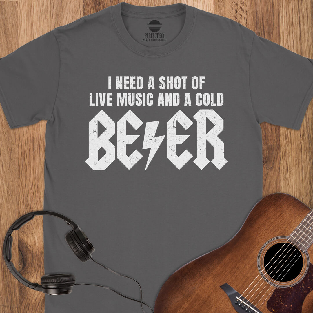 Shot of Rock & Cold Beer T-Shirt