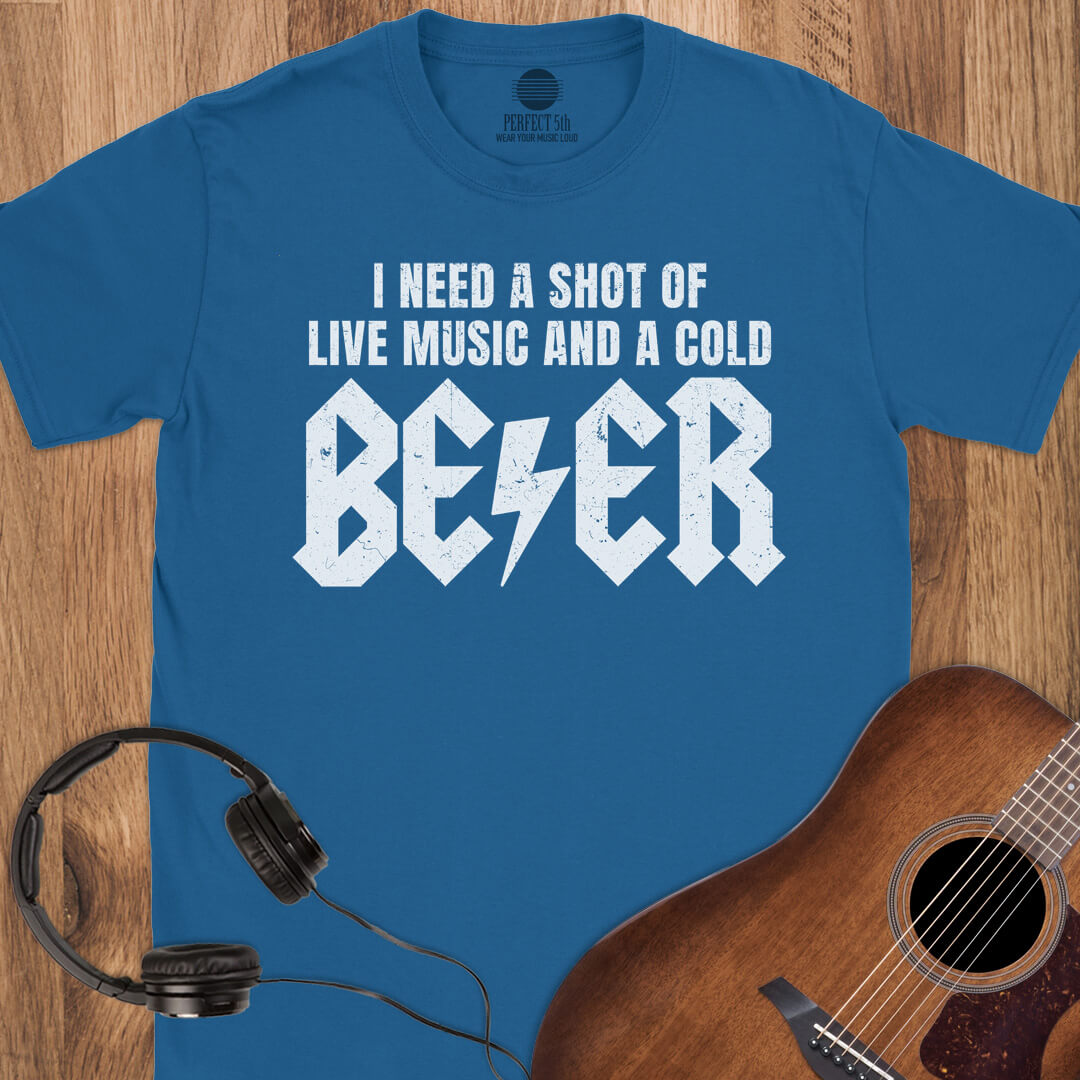 Shot of Rock & Cold Beer T-Shirt