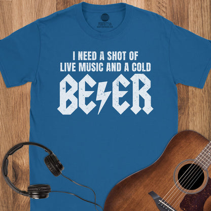 Shot of Rock & Cold Beer T-Shirt