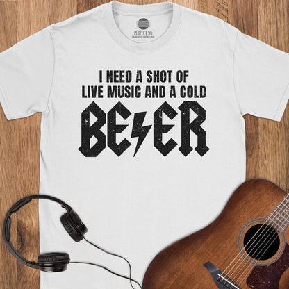 Shot of Rock & Cold Beer T-Shirt