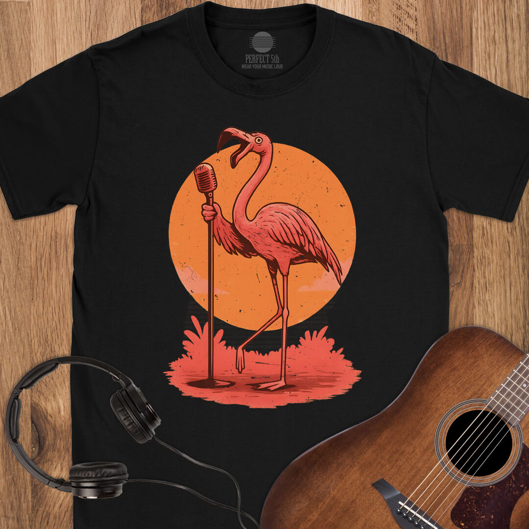 Sunset Serenade Flamingo T-Shirt