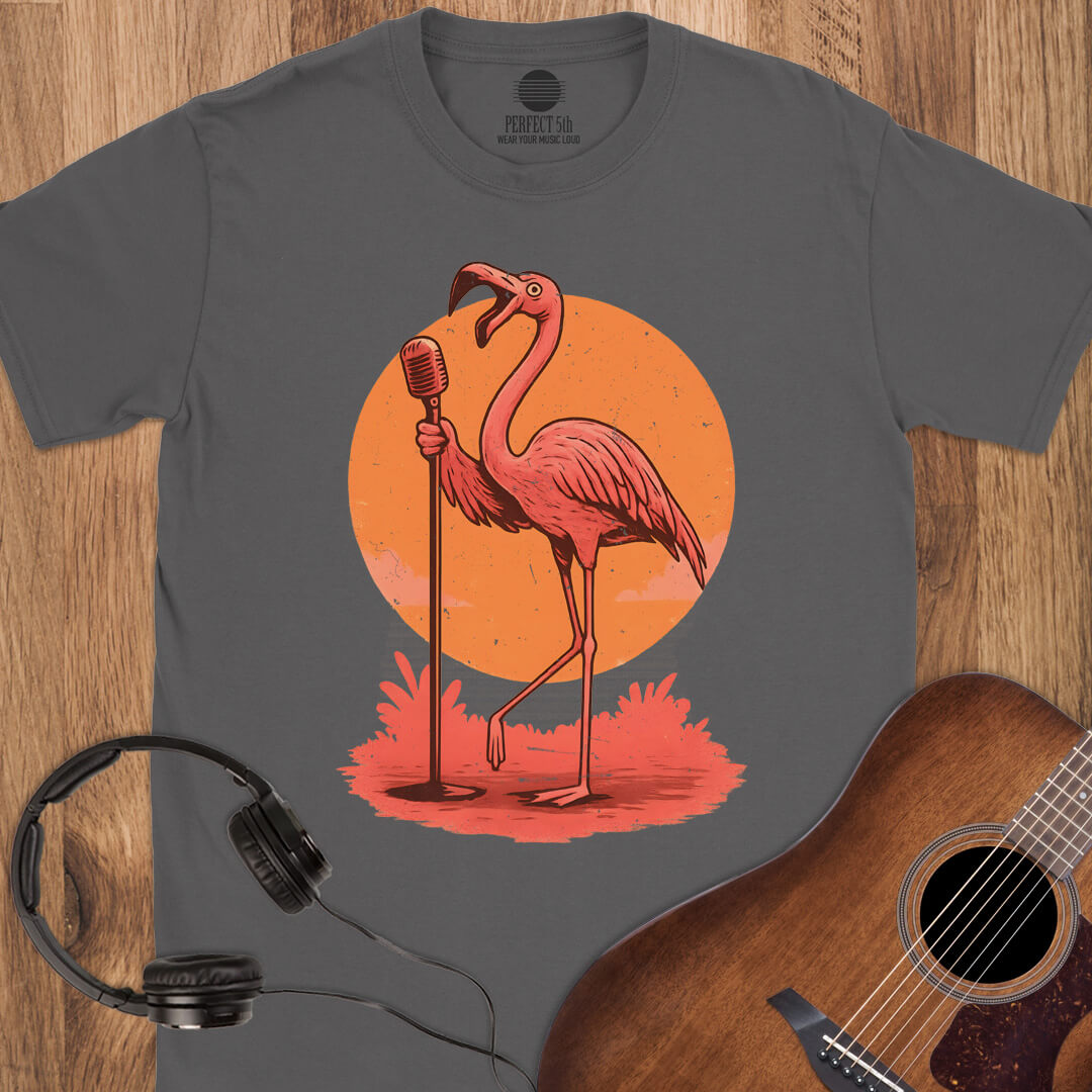 Sunset Serenade Flamingo T-Shirt