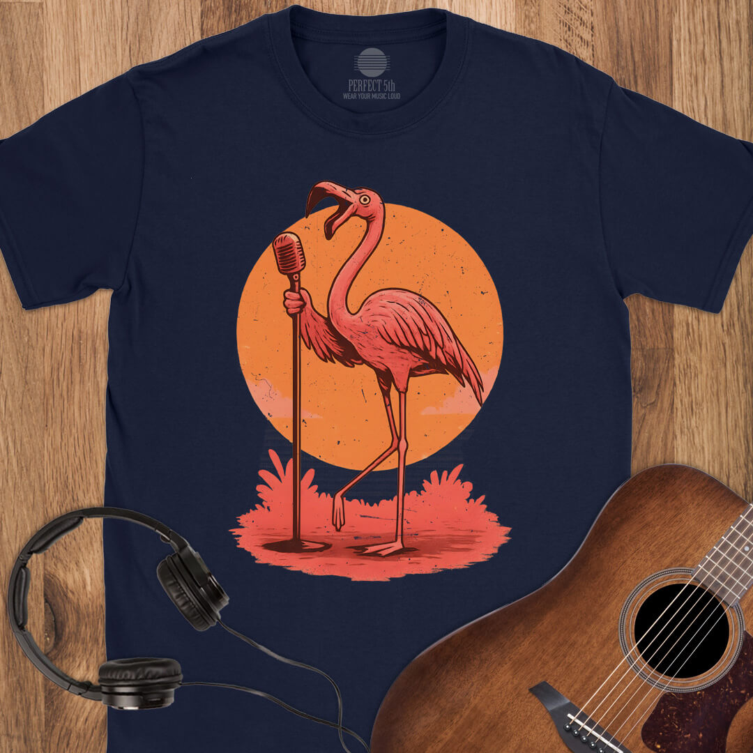 Sunset Serenade Flamingo T-Shirt