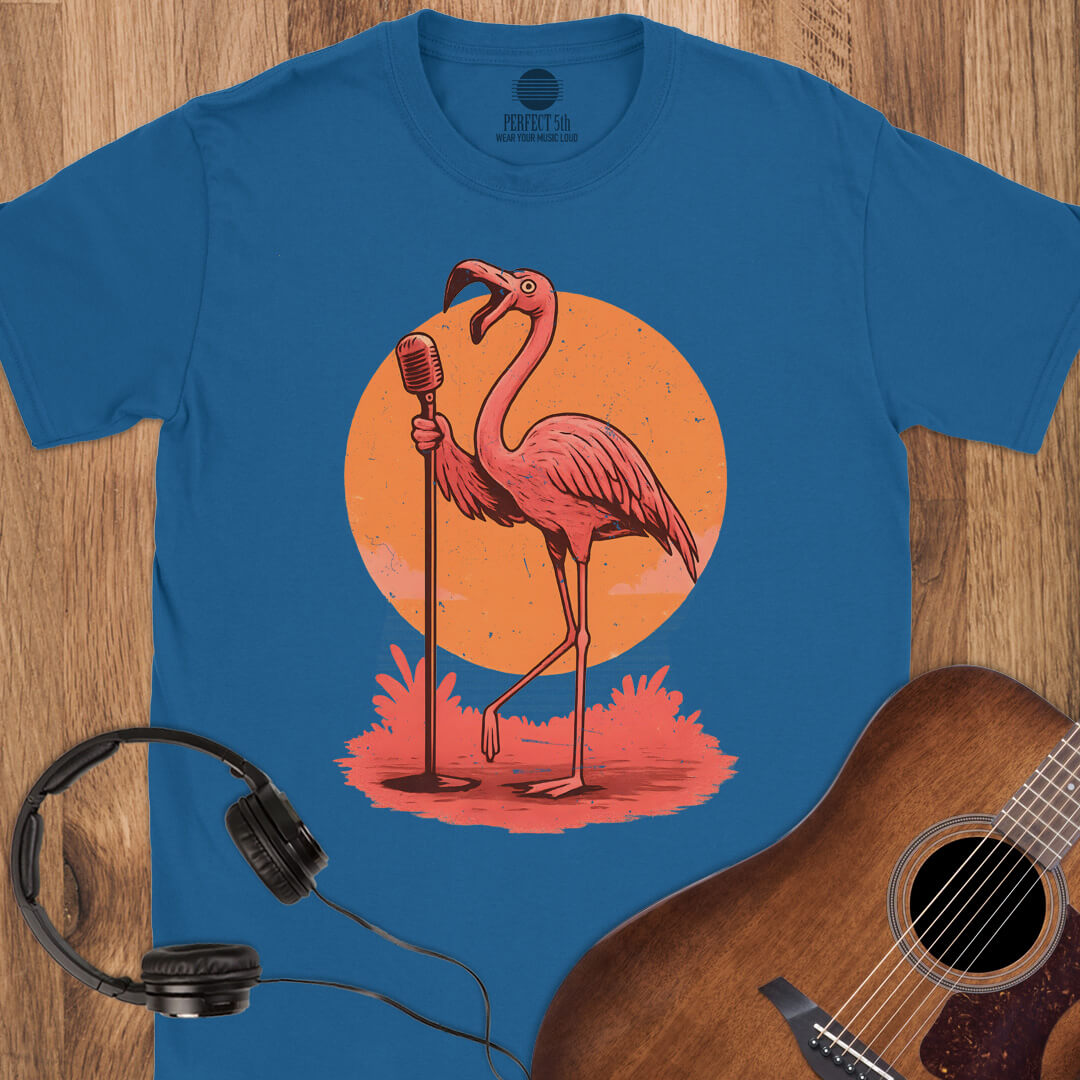 Sunset Serenade Flamingo T-Shirt