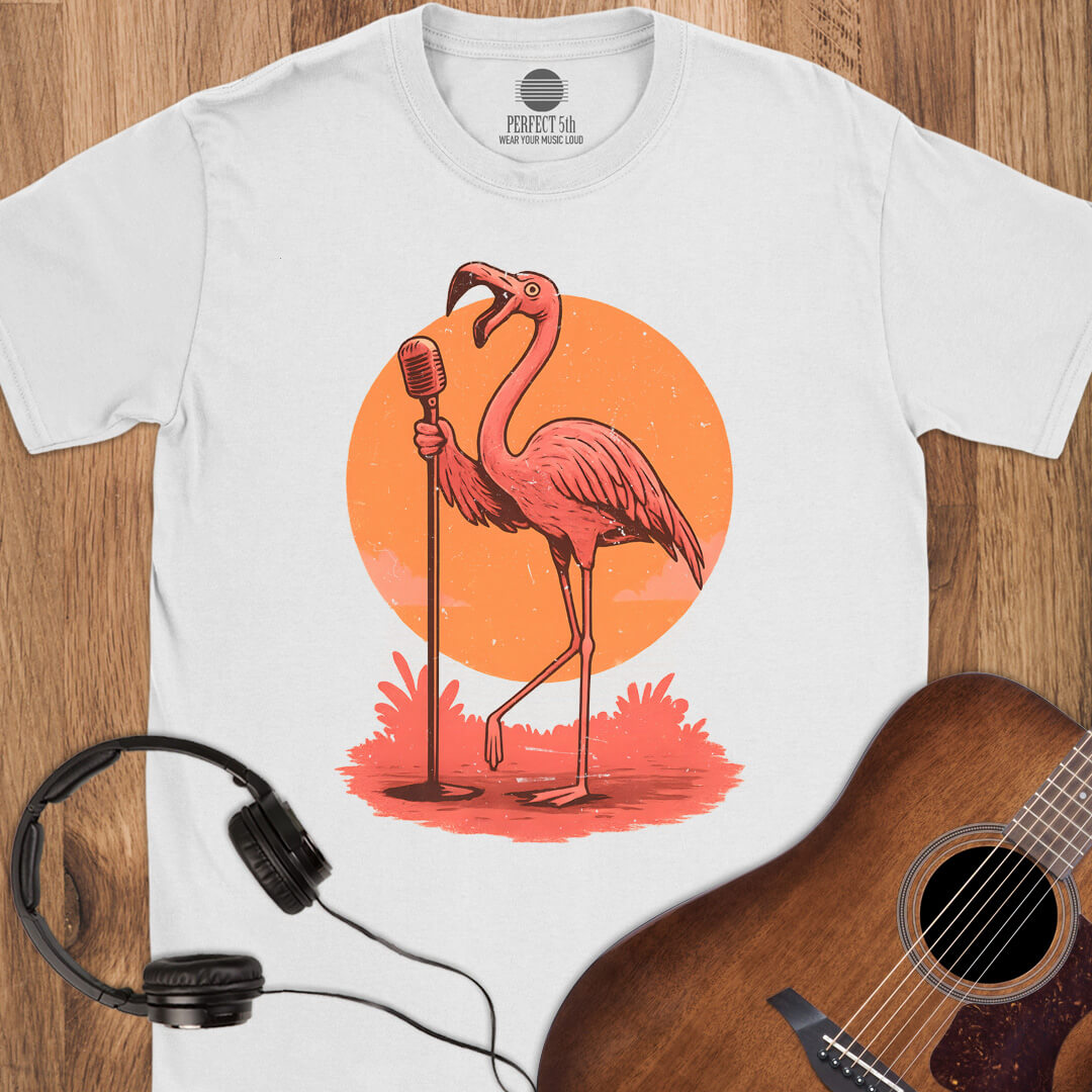 Sunset Serenade Flamingo T-Shirt