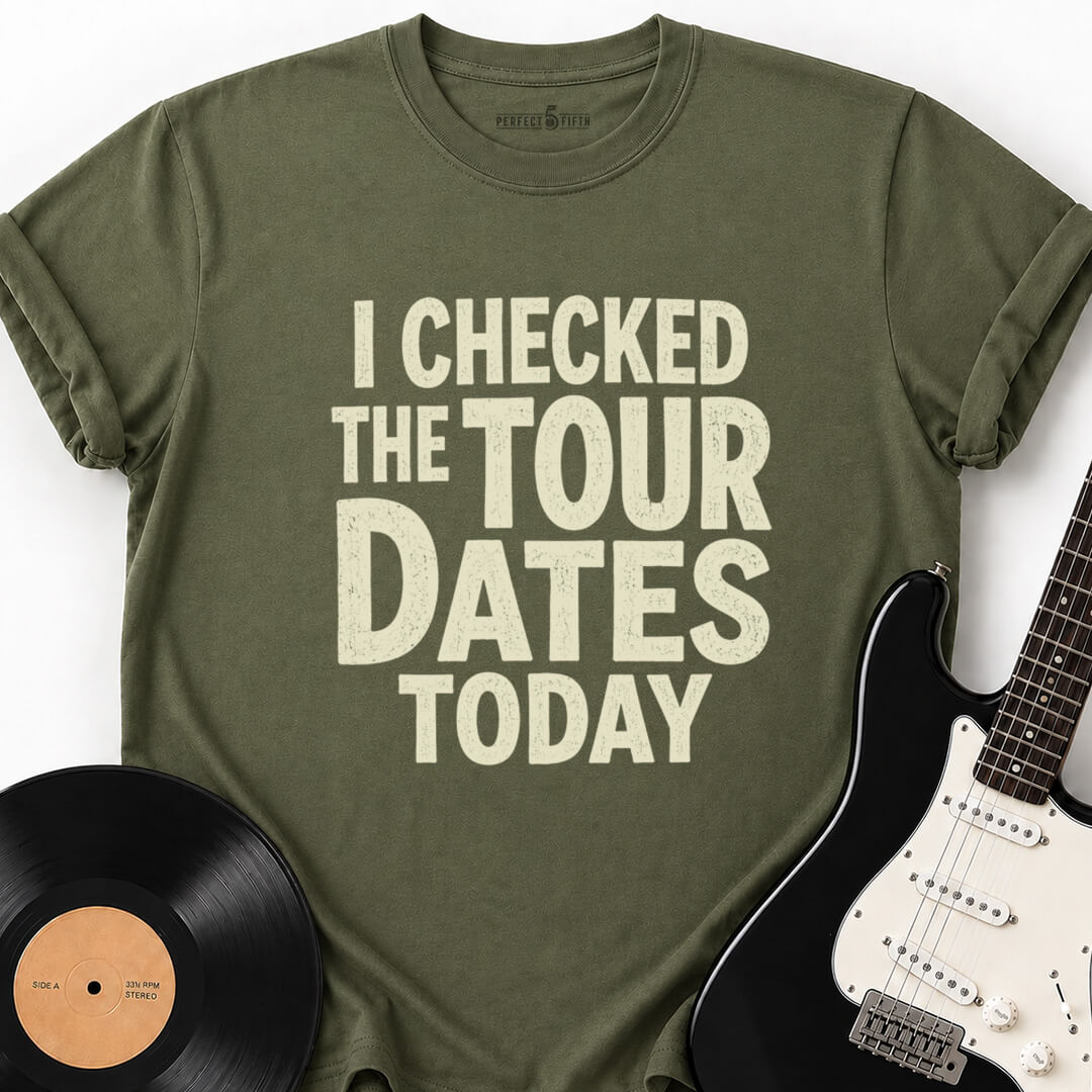 TOUR DATES CHECKED T-SHIRT