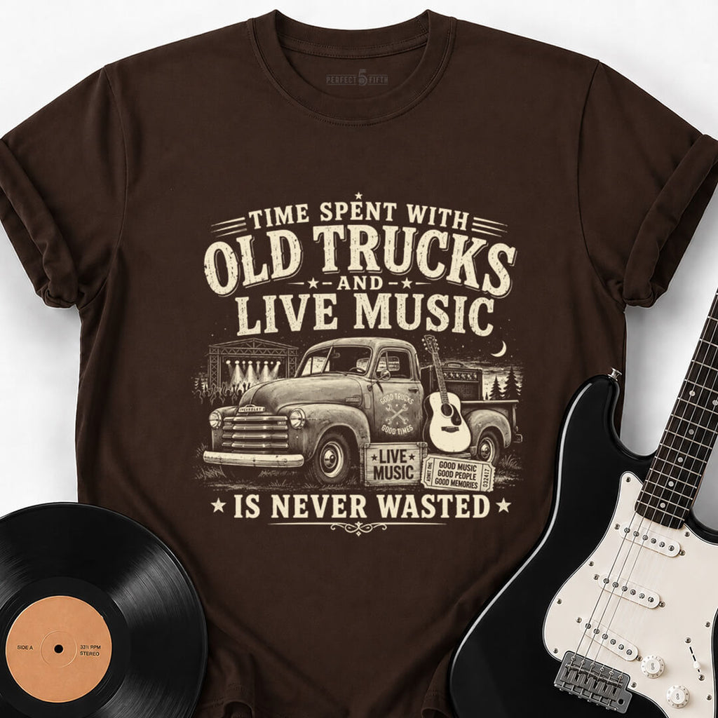 TRUCKS AND LIVE MUSIC T-SHIRT