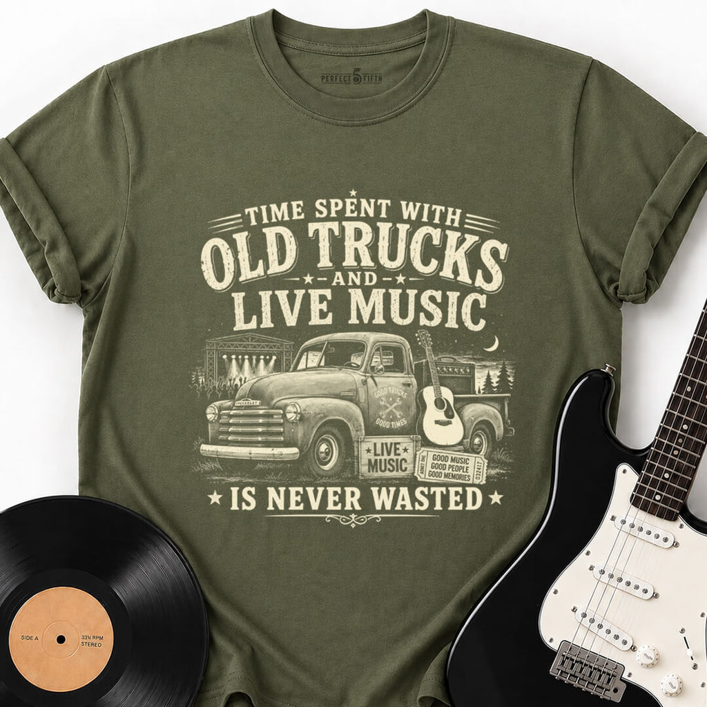 TRUCKS AND LIVE MUSIC T-SHIRT