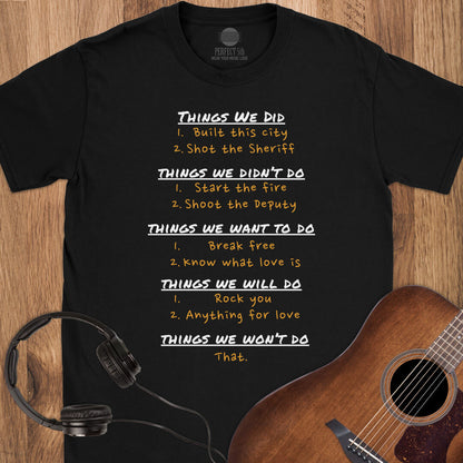 The Ultimate Rock Checklist T-Shirt