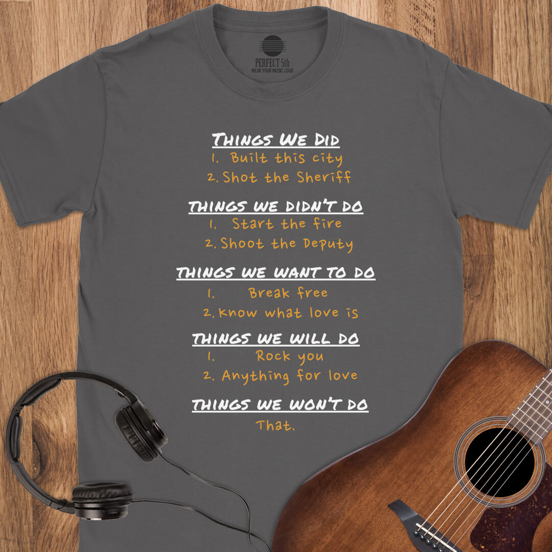 The Ultimate Rock Checklist T-Shirt
