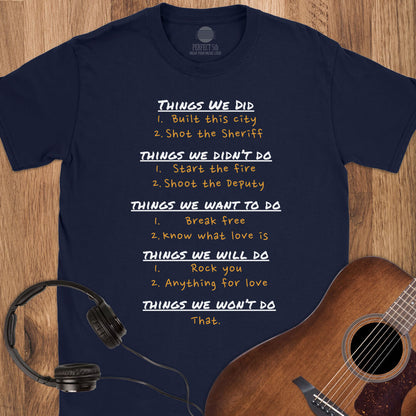 The Ultimate Rock Checklist T-Shirt